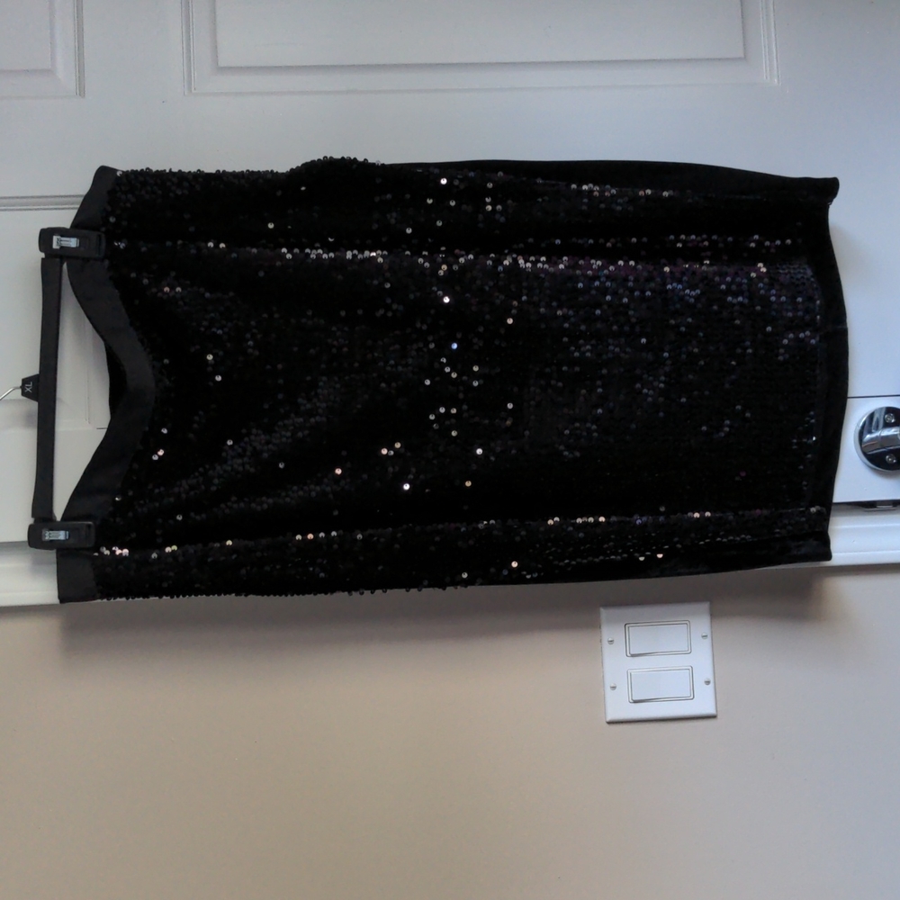 Simply Vera Vera Wang Sequin Skirt - Black XXL *NEW*